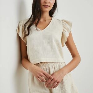 Rails Miley cropped gauze top xs